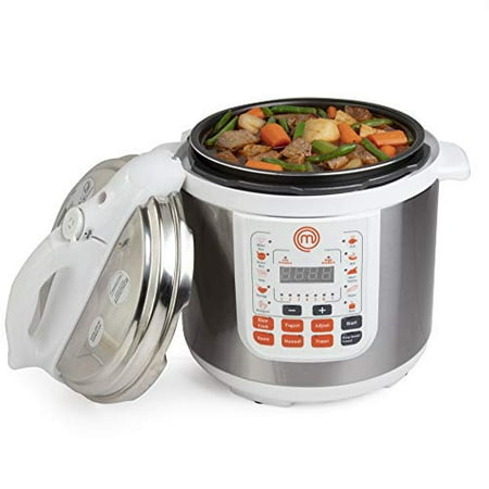 MasterChef 13-in-1 Pressure Cooker- 6 QT Electric Digital MultiPot w 13 Programmable Functions- High and Low Pressure Cooking Plus FREE Recipe