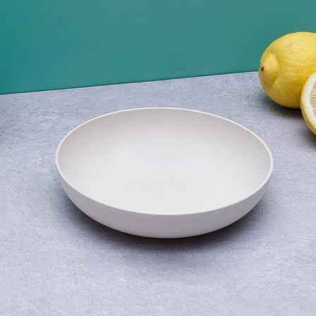 Dinner Plate, Ceramic Dinner Plate Salad Plate, Pretty Multipurpose Scenario Dishes for Cupcakes Fruits Snacks Spaghetti Dumplings Dip Serving Platter (Dark round dish beige)