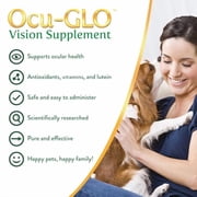 Ocu-GLO PB Vision Supplement for Medium & Large Dogs Easy to Administer Powder Blend with Lutein, Omega-3 Fatty Acids, Grape Seed Extract & Antioxidants to Promote Eye Health, 90ct Powder Capsules