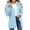 K-Light Blue, variant on Ulitacool Girls Spring Coats Long Sleeve Lightweight Hooded Jacket With Pockets And Striped For Outdoor Activities Comfortable Wear Black 6-7 Years