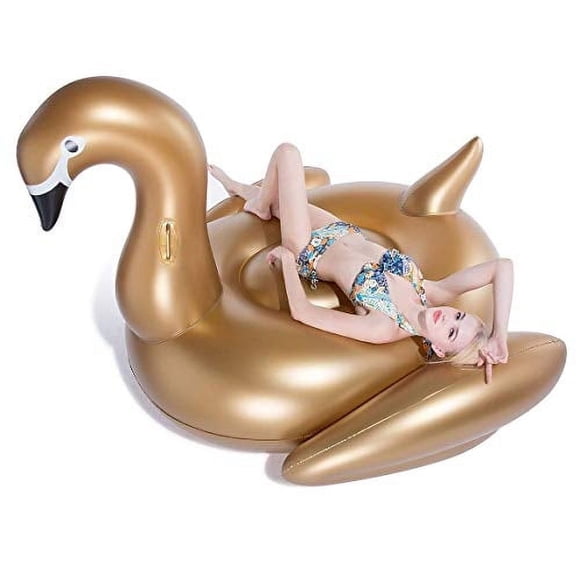 Flotador inflable para piscina Jasonwell Giant Golden Swan 190x170x13