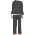 thumbnail image 4 of FAIWAD Pajamas Set for Womens Long Sleeve Tunic Tops and Loose Pants Plus Size Sleepwear with Pockets, 4 of 7