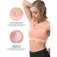 thumbnail image 3 of Yvette Women High Impact Sports Bras Plus Size Racerback Workout Bra for Large Bust Running Fitness,Pink,Small, 3 of 9