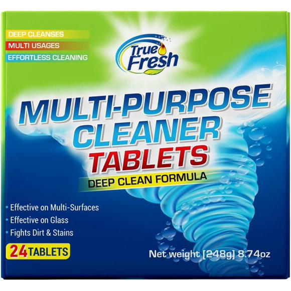 True Fresh All Purpose Cleaner Tablets 24 Pack, Multi Purpose Cleaner Tablets With Lavender Scent for Multi Surface Cleaning