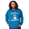 thumbnail image 5 of Llater Losers Nerdy Geeky Cute Llama Hoodie Sweatshirt Women Men Brisco Brands M, 5 of 6