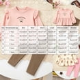 thumbnail image 4 of boobe Girls' Cute Casual Stylish And Adorable Embroidered Bear Print Top And Contrasting Pants Set 2 Years, 4 of 9