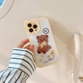 thumbnail image 5 of Compatible with iPhone 11 Case Transparent Cute Bear Head Pattern Bear Ear Lens Protection Design for Women Girls Fashion Slim Soft Flexible TPU Rubber for iPhone 11-Yellow, 5 of 5