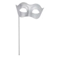 thumbnail image 4 of Máscara de de Halloween, accesorio de disfraz, máscara facial de fiesta versátil con palos para decoración de carnaval, disfraz de Mardi plata, 4 of 10