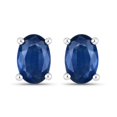 thumbnail image 1 of 1.04 Carat Genuine Blue Sapphire 14K White Gold Earrings QJ Model, 1 of 1