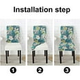 thumbnail image 3 of Geometric Tropical Summer Chair Cover Beach Hawaiian Forest Chair Covers Set of 6 Stretch Removable Washable Slipcovers for Dining Room Hotel Kitchen, 3 of 5