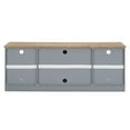 thumbnail image 5 of Aukfa Modern Farmhouse TV Stand for TV Up to 80", Glass Door Cabinets,Blue, 5 of 8