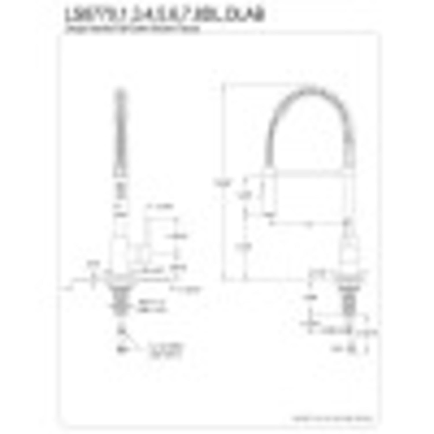 Gourmetier LS8778DL Concord Single-Handle Pre-Rinse Kitchen Faucet, Brushed Nickel
