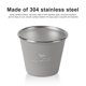 thumbnail image 3 of Mini taza para acampar de 50ml, vaso de café de acero inoxidable para exteriores, taza de pinta ligera apilable para senderismo y pesca, 4 Uds., 3 of 9