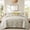 Beige, variant on IR Imperial Rooms Velvet Bedspread Floral Pattern 3-Piece Set Ultrasonic Embossed Quilt Reversible Soft Microfiber Coverlet Queen Size Grey