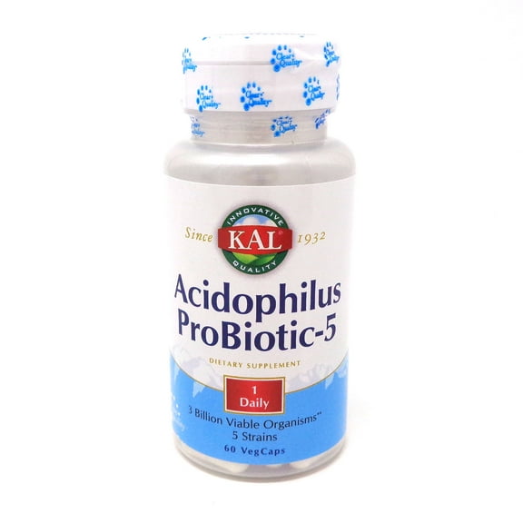 Acidophilus Probiotic-5 3 bil By KAL - 60 Capsules