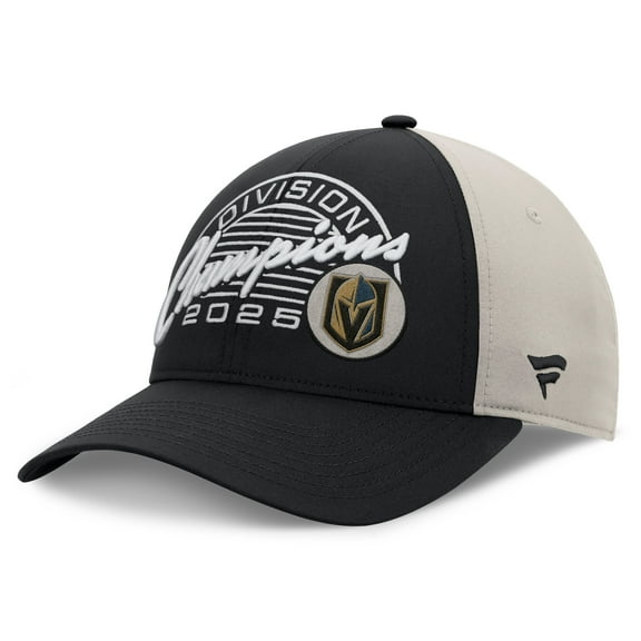 Men's Fanatics Black Vegas Golden Knights 2025 Pacific Division Champions Locker Room Adjustable Hat
