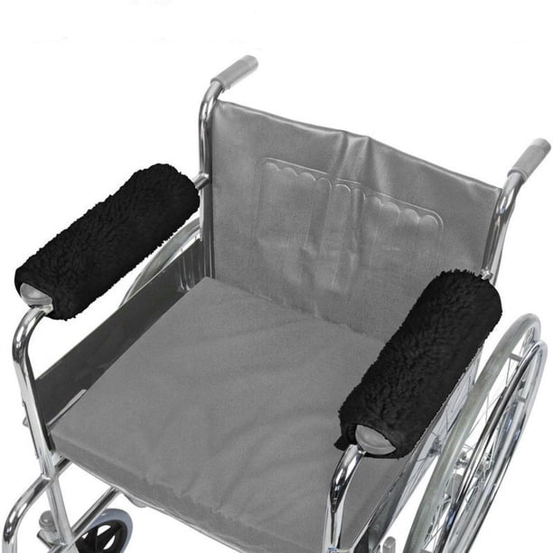 Vive Memory Foam Wheelchair Armrest Covers - Sheepskin Pads For Mobility Aids (Pair)