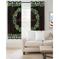 thumbnail image 2 of Spring Eucalyptus Leaves Blackout Curtains 96 Inches Long, Farmhouse Botanical Brown Wood Thermal Insulated Black Out Curtains, Darkening Window Curtain for Bedroom Living Room 52"x96" 2 Panels, 2 of 9