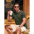 thumbnail image 3 of RICHCOIN Men's Ribbed Knit Crewneck T-Shirts Short Sleeve Textured Solid Casual Tee, 3 of 7