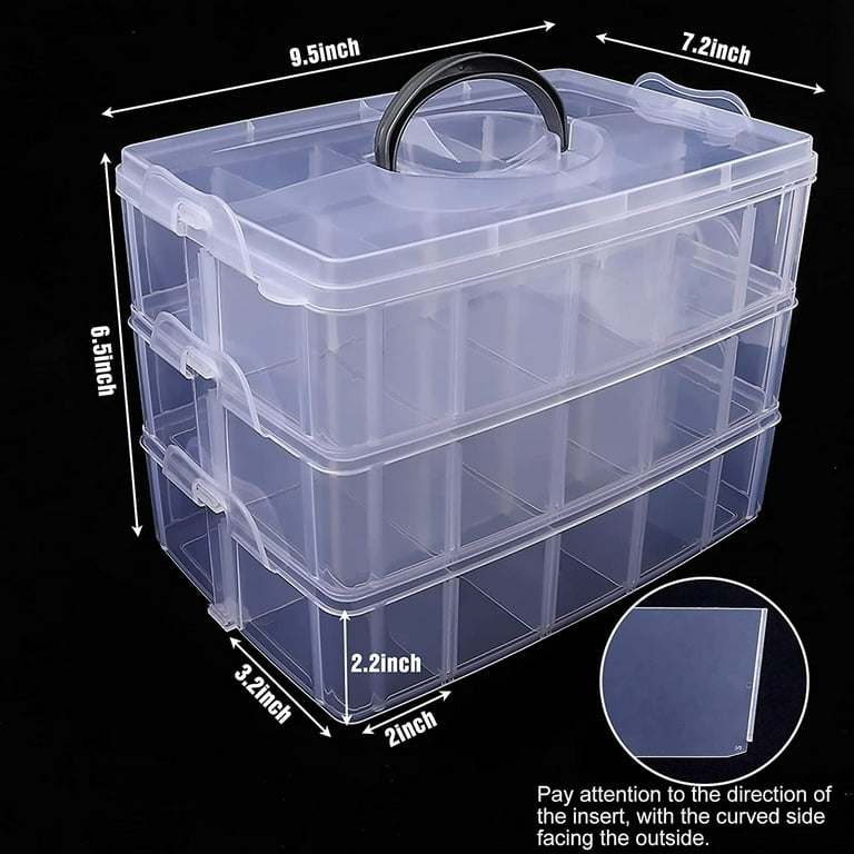 Casewin Craft Storage Organizer,Hot Wheels Case,Sewing Box,3-Tier