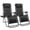 Black, variant on EDX Zero Gravity Chair Outdoor Lounge Chair，Suitable for Beach Terrace Pool Patio, Black 2-Pack