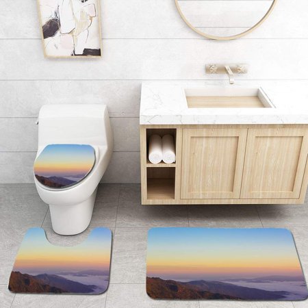 GOHAO Sea Mist at DOI PHA Tang Chiangrai Thailand 3 Piece Bathroom Rugs Set Bath Rug Contour Mat and Toilet Lid Cover