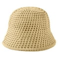 thumbnail image 1 of Sombrero de paja hueco con circunferencia de la cabeza para mujer, sombrilla de verano para el sol, sombrero de pescador antiultravioleta, 56-58cm, 1 of 5