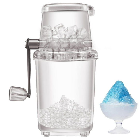 Ice Crusher Manual Rotary Ice Crushers Cocktails Slush Machine Ice Cube Crushed Smoothies Ice Crusher Machine Home 1.2L Ice Grinder