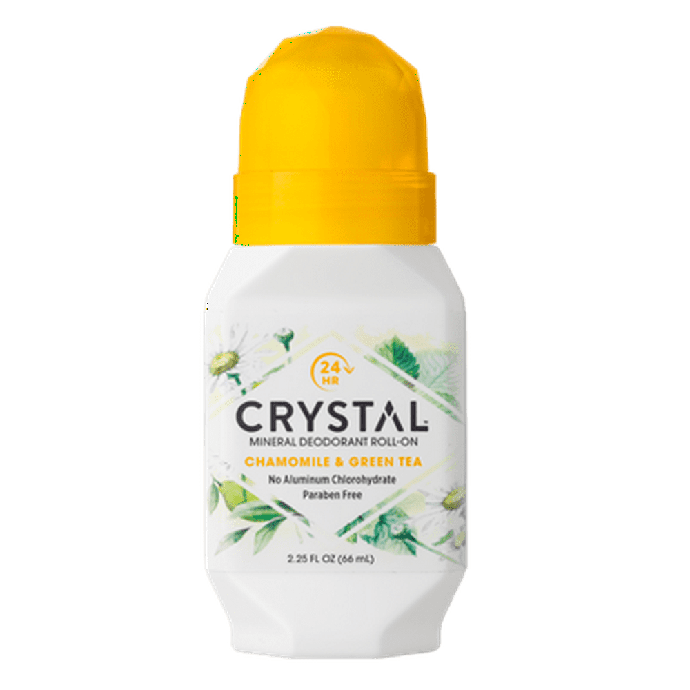 Crystal Mineral Deodorant RollOn, Chamomile & Green Tea, 2.25 fl oz