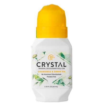 Crystal Mineral Deodorant Roll-On, Chamomile & Green Tea, 2.25 fl