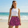 thumbnail image 5 of Uorisango Pink Zebra Print Golf Skorts for Woman Inner Shorts Women's Athletic Golf Skorts Skirts Relaxed for Workout Pickleball Running,Women's Mini Tennis Skirt, 5 of 7