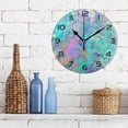 thumbnail image 3 of Wall Clock Splatter Painting 10 Inch Silent Non Ticking Quality Quartz Battery Operated Digital Round Easy to Read for Home Office Kitchen Home Decor, 3 of 7