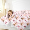 thumbnail image 4 of Feelyou Teens Gingerbread Man Queen Comforter Set, Merry Christmas Bedding Sets, Cartoon Buffalo Geometric Reversible Bedding Comforter Set, Super Cozy Room Decor, 3pcs, 4 of 8