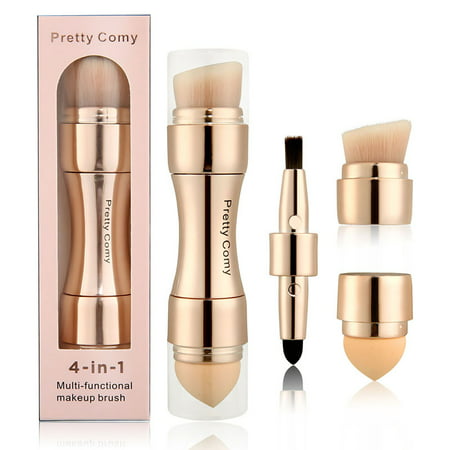 Tinymills 4 in 1 Makeup Brush Liquid Foundation Powder Blush Contour Stipple Blending (Best Drugstore Stippling Brush)