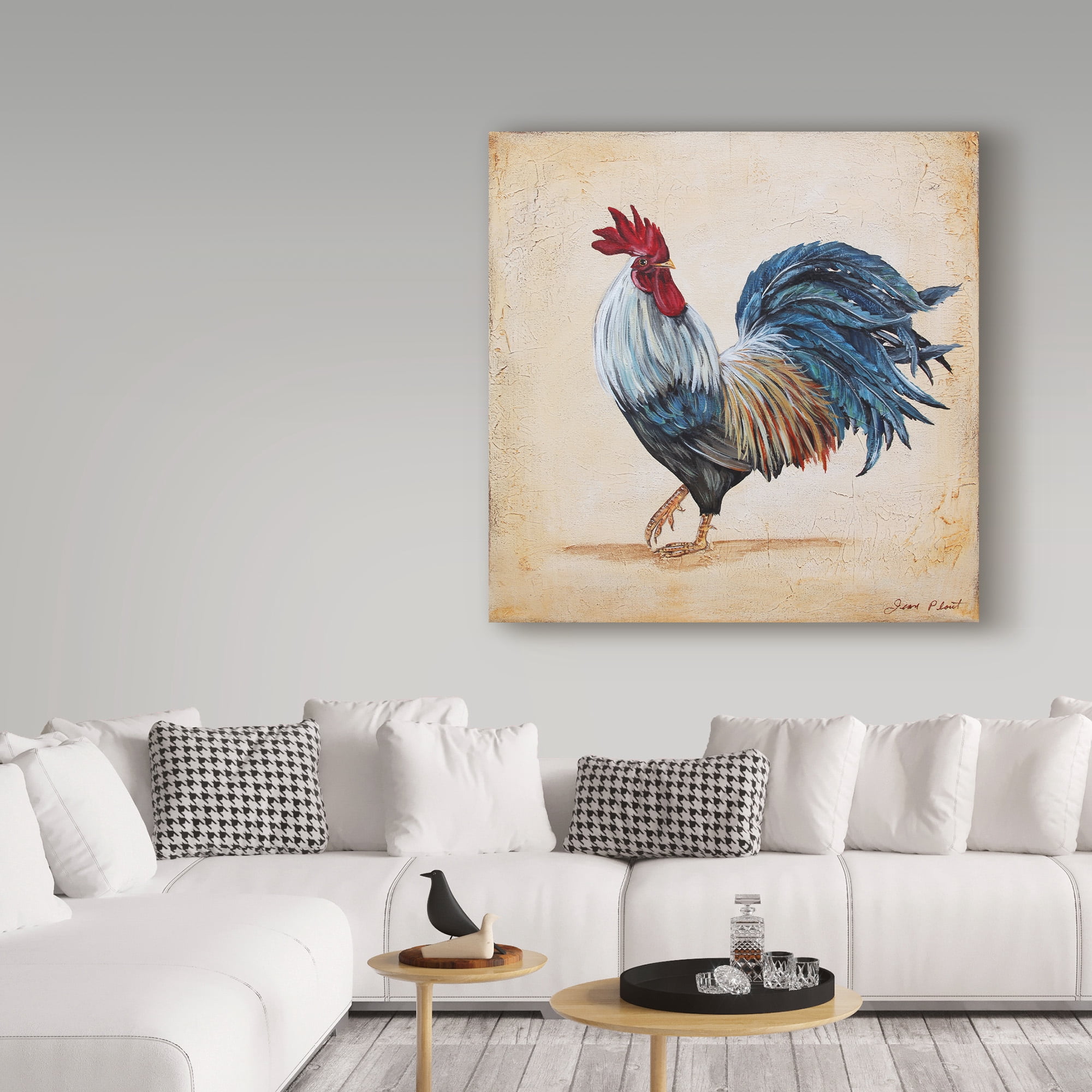 Trademark Fine Art 'Rooster 1' Canvas Art by Jean Plout