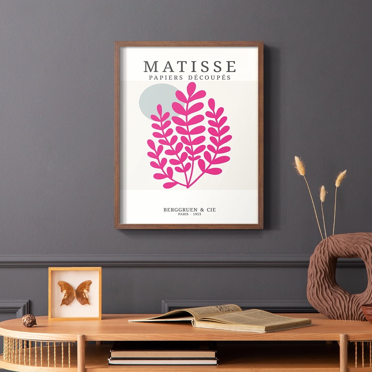 Matisse CDXXI in Brown Solid Wood Framed Print No Nail Hanging