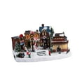 thumbnail image 2 of Adorno de casa de pueblo navideño, decoración de escritorio, figura coleccionable de resina resistente para exhibición de mesa navideña en interiores, 2 of 10