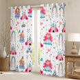 thumbnail image 2 of jejeloiu Fairy Tale Princess Black Out Curtains,Cute Cartoon Castle Curtains Pack of 2 (42x63 Each),Kawaii Rianbow Loves Bedroom Curtains For Girl,Super Cozy Room Decor, 2 of 6