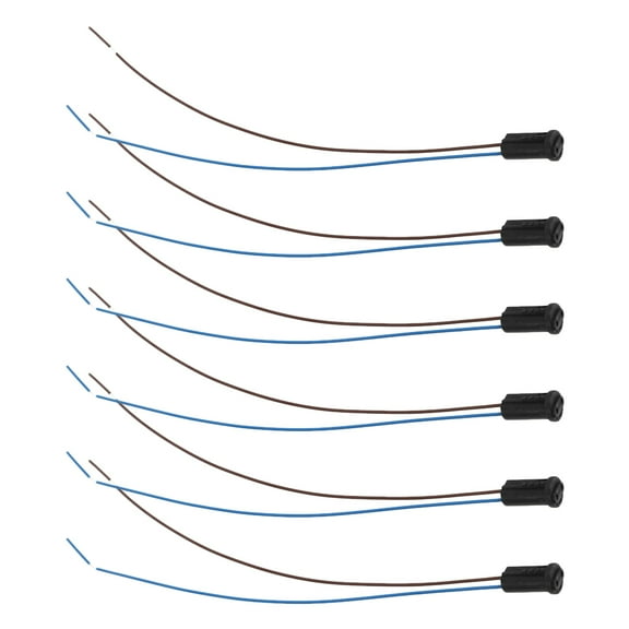 6 Pcs Lamp Holder Connector Mini Light Bulb and Socket Black