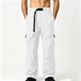 thumbnail image 2 of Brqkzdu Men's Rain Pants Lightweight Waterproof Waterproof Straight Leg Cargo Pants Travel Outdoor Hiking Pants with Pockets, 2 of 9