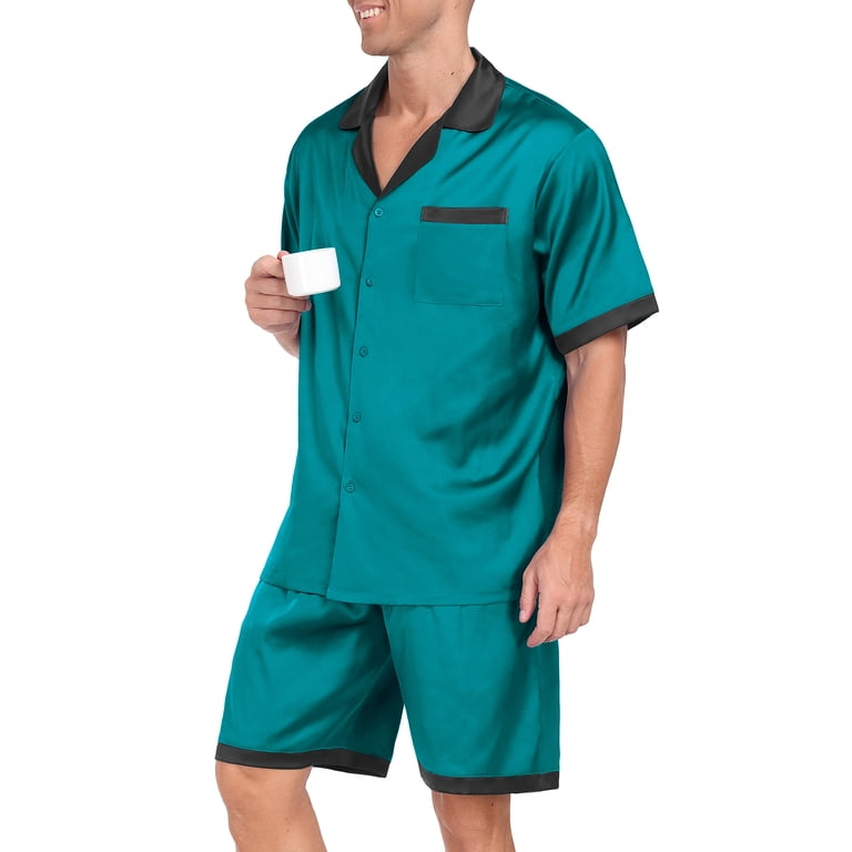 Mintreus Men's Satin Pajama Set with Pockets photo 4