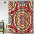 thumbnail image 2 of Bohemian Print Shower Curtains Boho Indian Mandala Vintage Floral Circle Pattern Bathroom Decor Shower Curtain Sets with Hooks Waterproof Polyester Fabric, 72 x 72 Inch, 2 of 6
