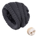 thumbnail image 2 of QASIEATN Women's Everyday Wear Accessories Autumn Cozy Cable Knit Beanie Winter Warm Satin Lined Soft Knit Hat Lightweight Casual Cap Warm Beanie for Women, 2 of 9