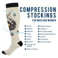 thumbnail image 2 of FORMRS Womens Knee High Socks Casual Long Thick Travel Daily Wear, 1 Pair, Beige Astronaut Planet, 2 of 6