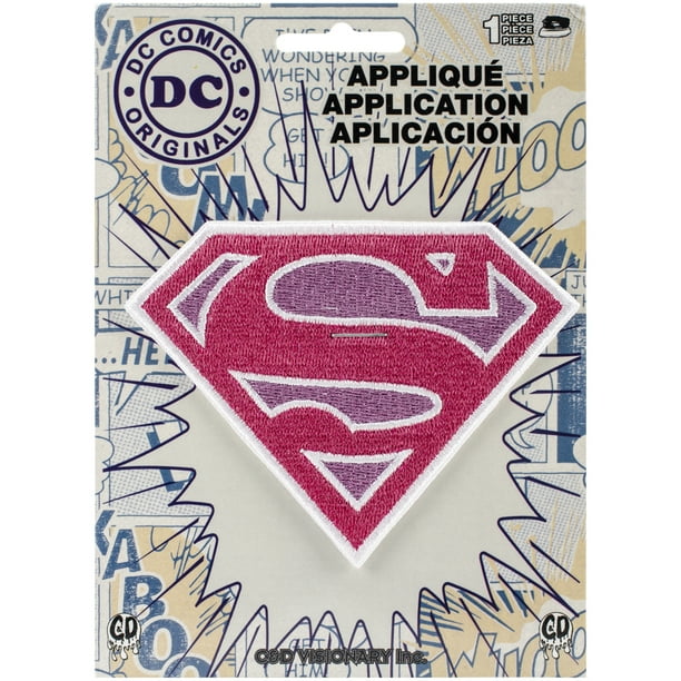 DC Comics Patch-Rose Sparkle Supergirl Logo 3.75"X3"
