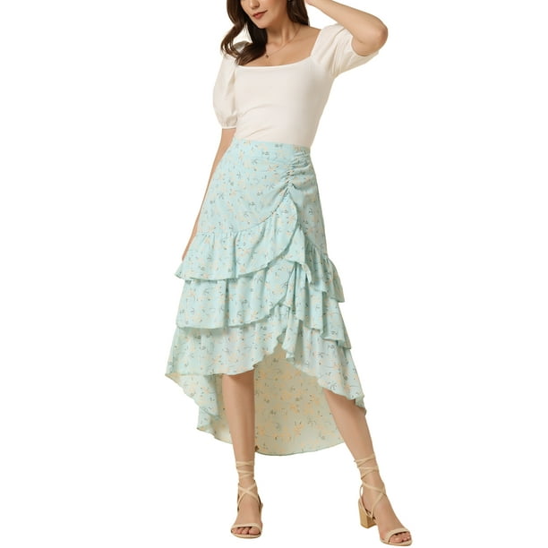 Baby blue ruched skirt sale