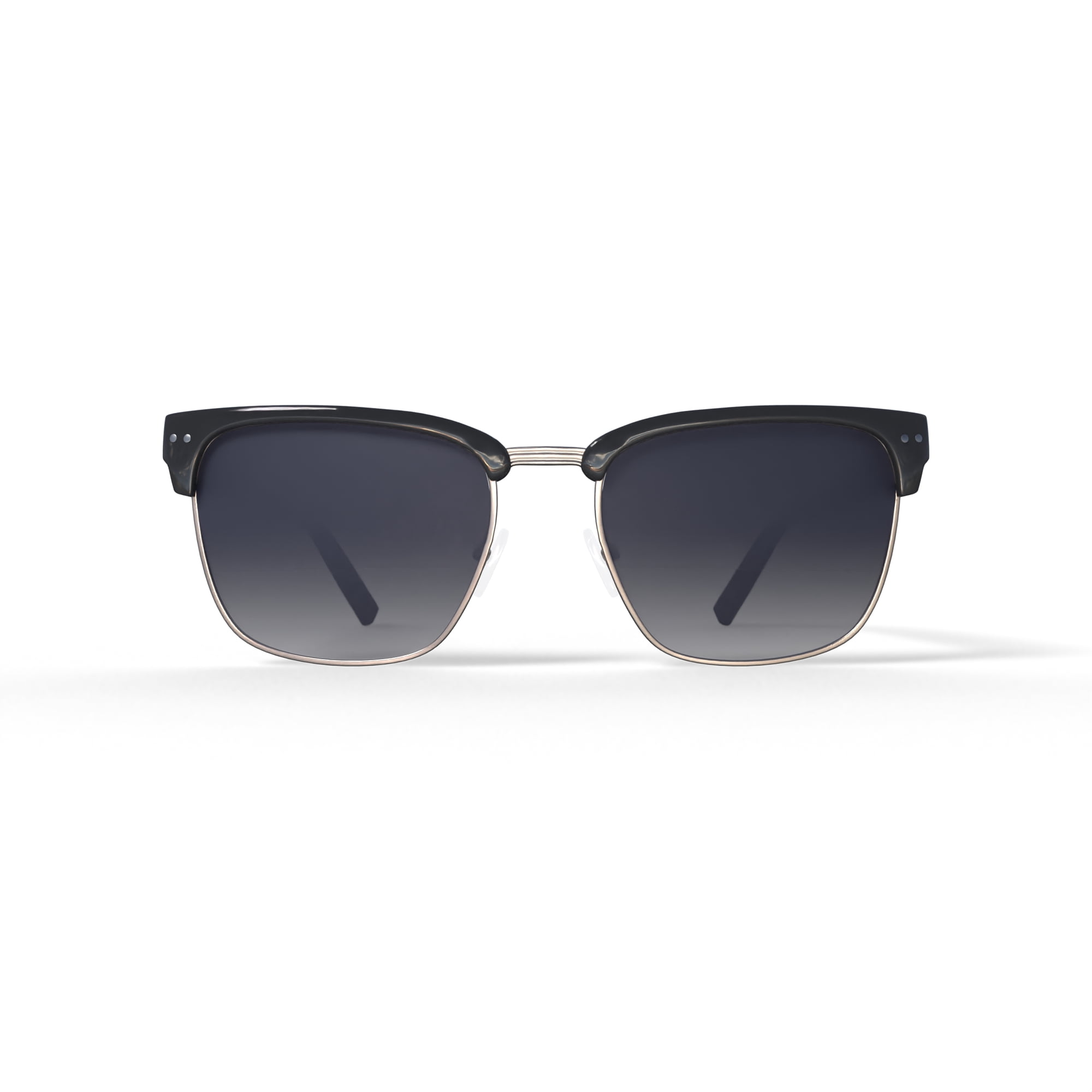 Reverb Men s Retro Rectangle Prescription Fashion Sunglasses RVMOS3004 Black/Gold 57-19-150 with Case