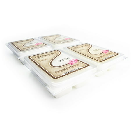 Christmas Air Fresheners Fresh Peppermint Wax Melts Bulk Pack - 4 Highly Scented Bars - Made With Natural Oils - Christmas & Holiday Air Freshener Cubes Collection ()