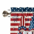 thumbnail image 3 of Independence Day Kitchen Curtains Valances and Tiers Pentagram Red Stripes Gnome Tier Curtains and Valance Rod Pocket Valance Curtains Set 27.5"W x 24"L, 3pcs, 3 of 8