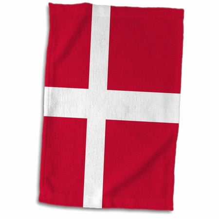 White European Towel 3dRose Flag of Denmark - Danish red with Dane white Scandinavian cross - Scandinavia European world country - Towel, 15 by 22-inch ()